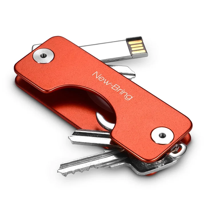 G2 red NewBring ключница Алюминиевый металлический EDC мужской Автомобильный держатель для ключей умная ключница дизайн EDC ключи Органайзер брелок сумка кошелек - Цвет: G2 red