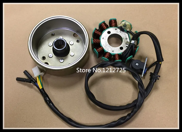 Самокат ATV мотоцикла GY6 двигателя GY6125 GY6150 Магнето обмотки статора gy6-125cc GY6-150cc обмотки статора 11poles катушки Магнето ротора - Цвет: set