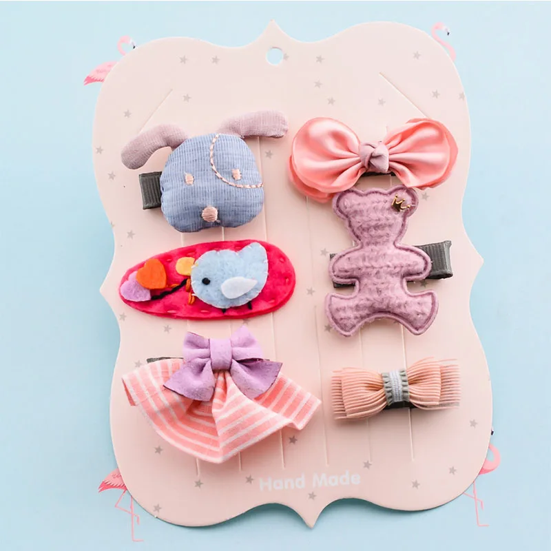 6 шт. мультяшный любимец щенок собака кошка бант для собак заколки волос шпилька