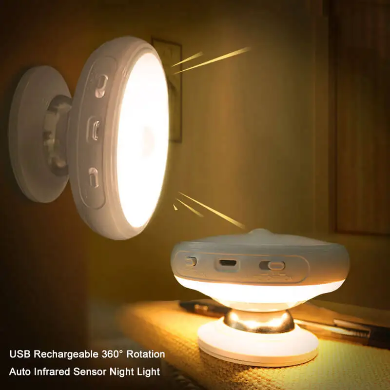 Roate LED Closet ночник авто вкл/выкл инфракрасный беспроводной детектор Ночная лампа