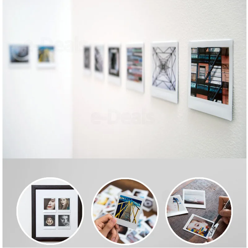 Оригинальная белая пленка Fujifilm Instax квадратной формы 10 100 листов для камеры FUJI Instant