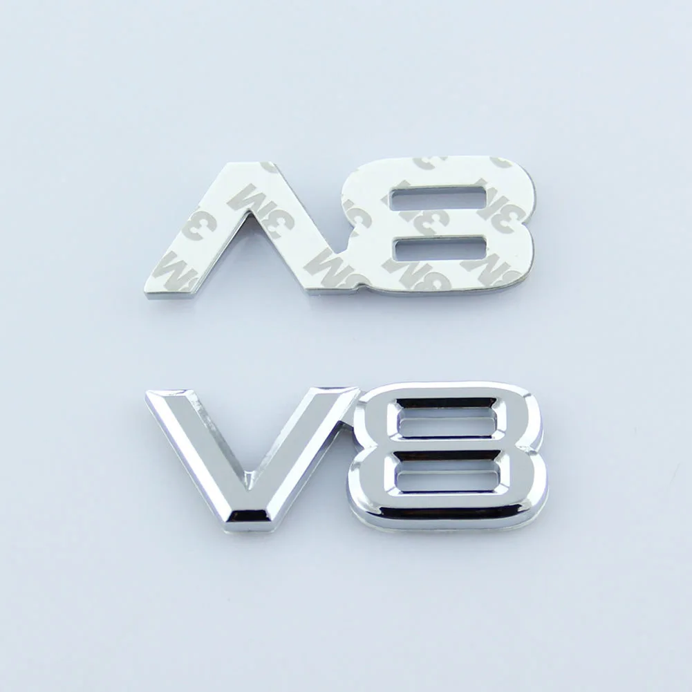 Металлический 3D V8 двигатель объемного объема автомобиля значок эмблема логотип
