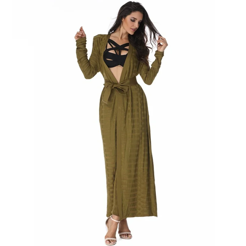 Высокое качество модный жаккардовый черный бежевый зеленый белый длинный рукав