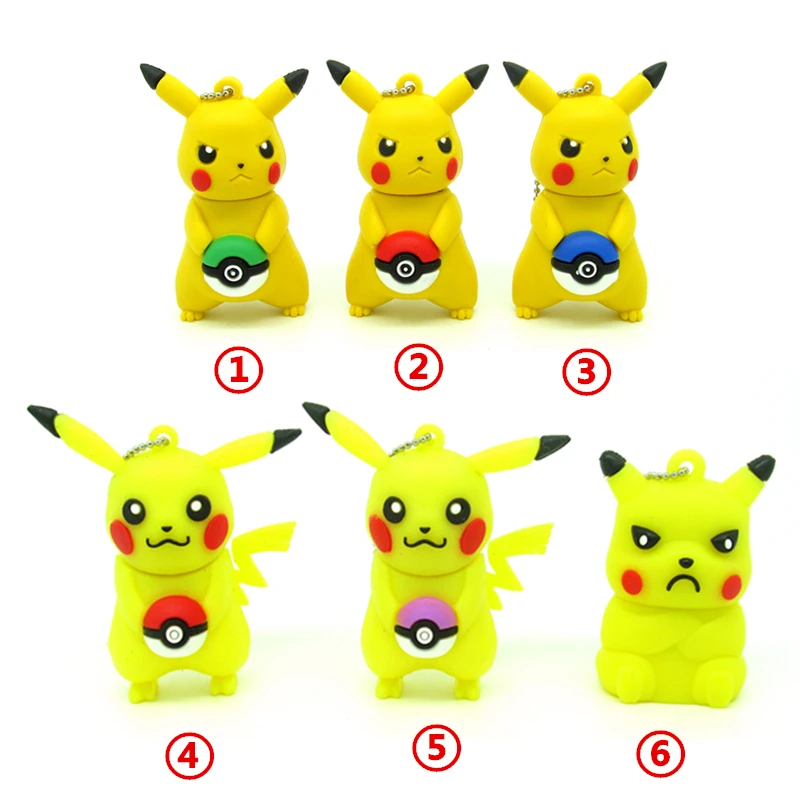Мультфильм Пикачу держать Pokeball флэш-накопитель USB memory stick мини компьютер подарок 4