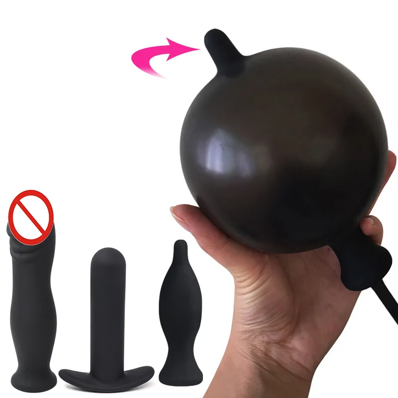 Большой Силиконовый анальный плагин надувные расширения устройства настоящее