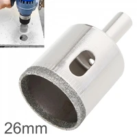 durable 26mm diamond coated core hole saw drill bit kit tools glass drill hole opener for tiles glass ceramic