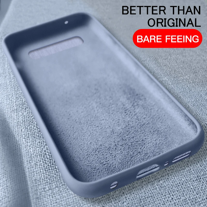 Original Silicone Liquid Phone Case For Samsung Galaxy S10 Lite S9 S8 Plus S7 Edge Note 8 9 A6 A7 2018 A20 A30 Cover Cases |