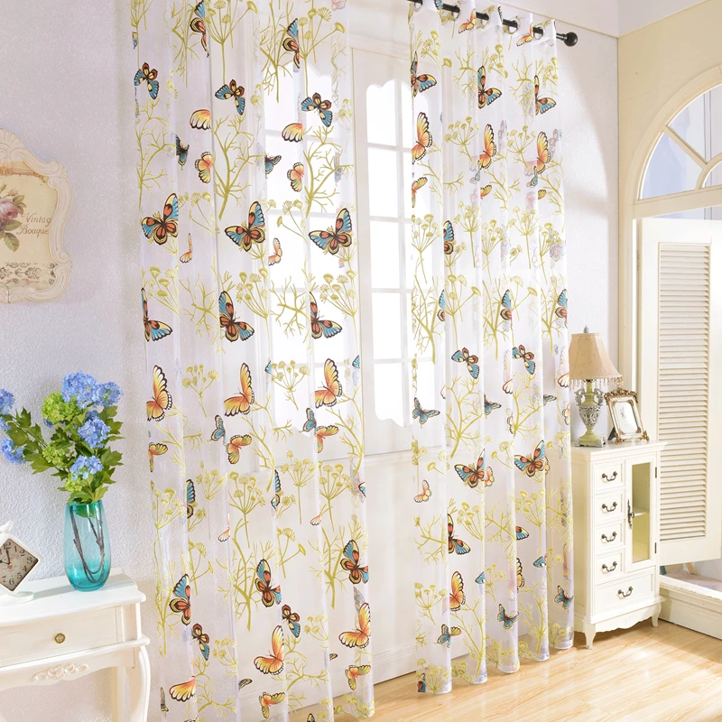 Sinogem абсолютно новые Шторы &quotБабочки&quot тюль занавески на окна для гостиной