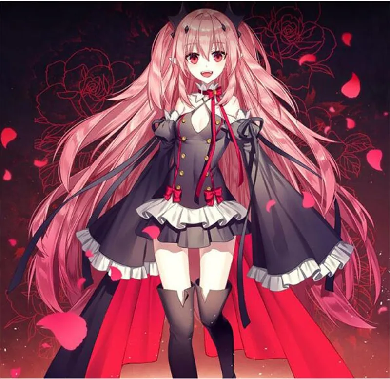 Аниме Серафим конца Owari no Seraph Krul Tepes Косплей Костюм Полный комплект сексуальное