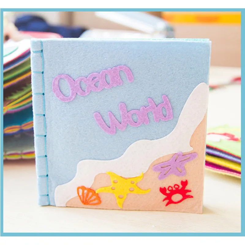 Ocean Book Новая игольчатая войлочная книга с животными для мам, швейные Игрушки для малышей, детская книга для раннего образования, войлочные наборы, книга с картинками, моя первая книга - Цвет: Ocean Book