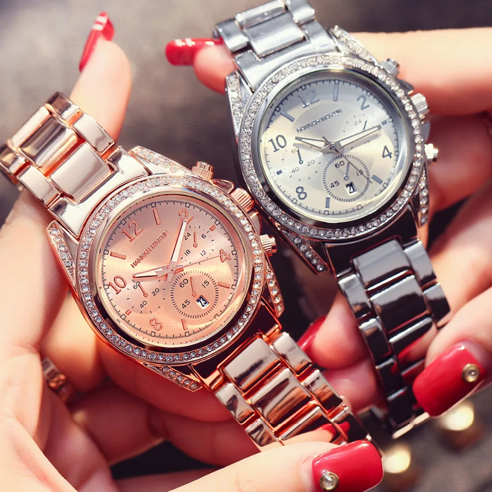 Женские кварцевые часы розовое золото с бриллиантом и стразами|wristwatch brand|wristwatch