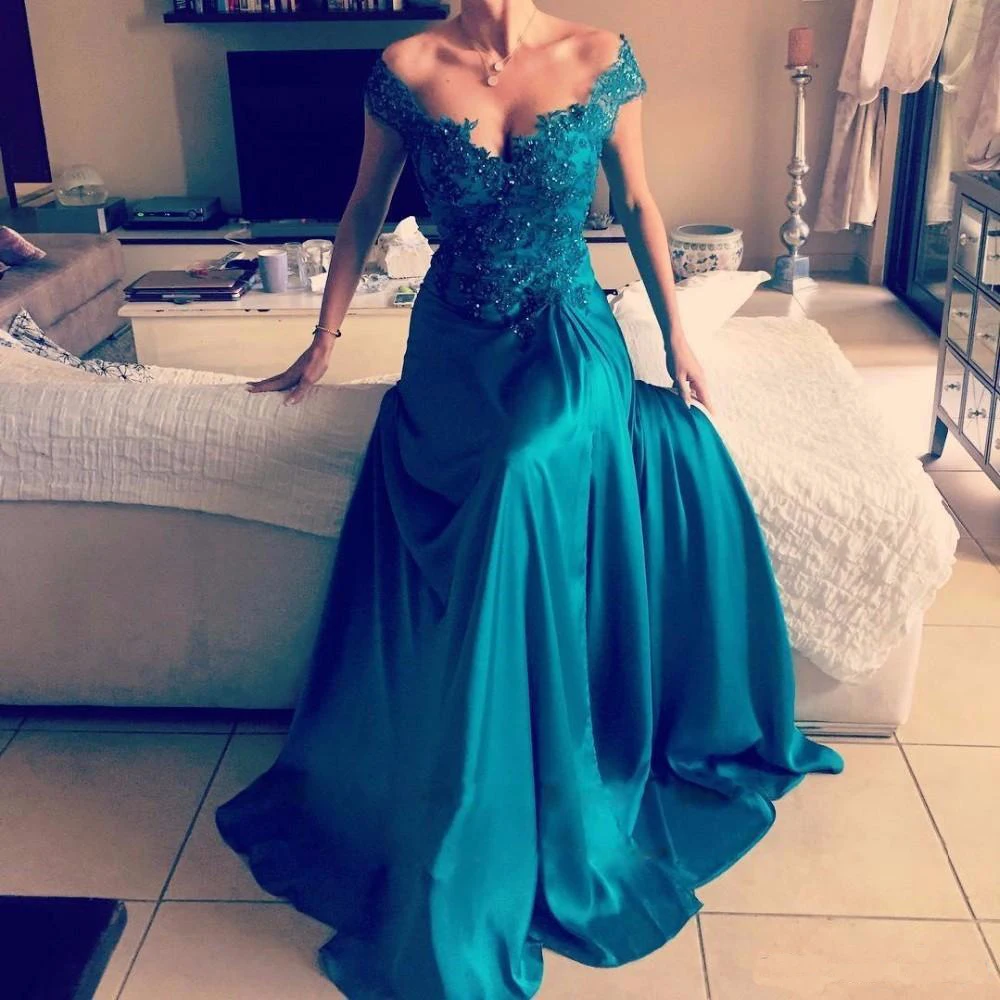 

Elegant Long Evening Dress Sweetheart A Line Abendkleider Appliques Slit Formal Prom Party Evening Dresses Robe De Soiree