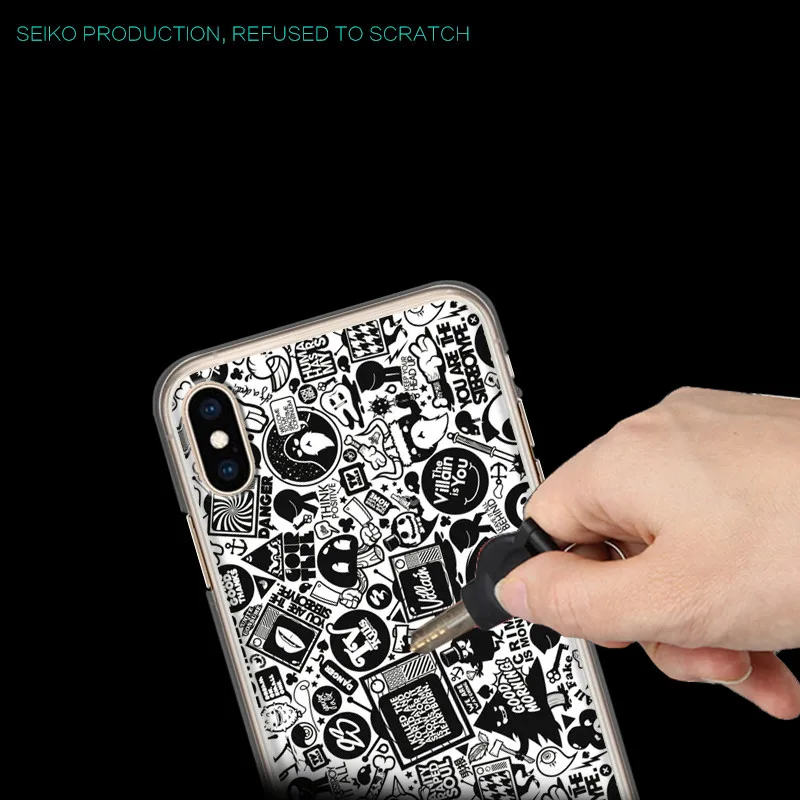 Fashion Cartoon Case for iPhone XS Max Cases Luxury Silicone Soft TPU Coque Painted Phone Bags For XR Protective Cover |