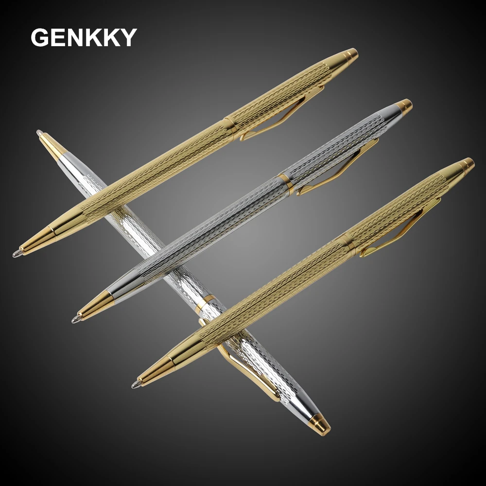 Металлическая шариковая ручка GENKKY 2 шт. вращающиеся металлические старые