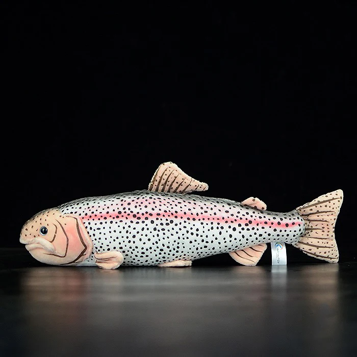 Rainbow Trout 40 см Моделирование камбала мягкие игрушки морские животные Плюшевые игрушки Мягкая Плоская рыбка плюшевые куклы для детей Подарки - Цвет: Rainbow Trout