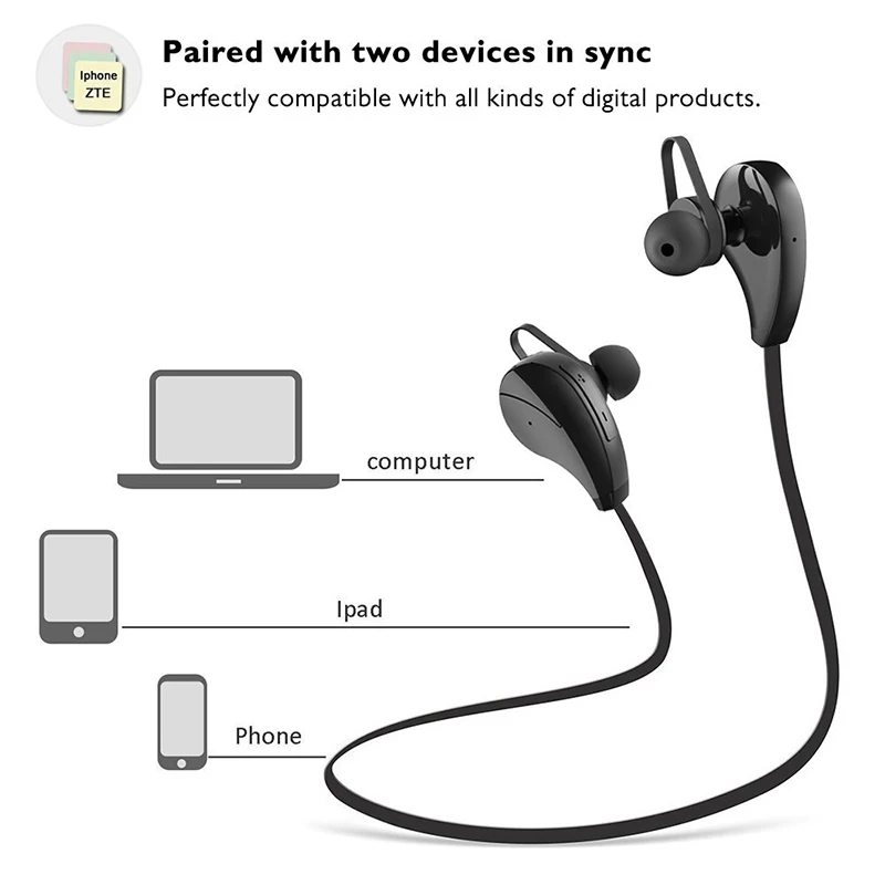Oarie гарнитура Bluetooth Беспроводной наушники Спорт Бег стерео С микрофоном для iPhone