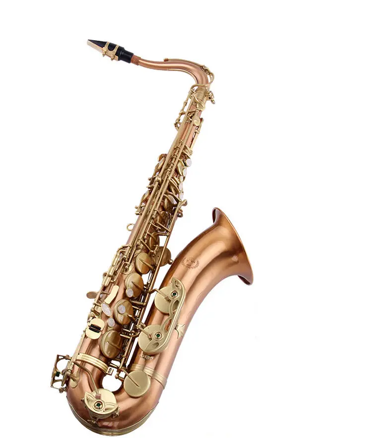 Тенор саксофон розовый латунный корпус матовая отделка глянцевая