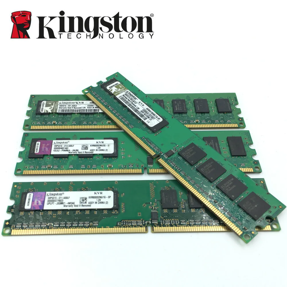 Kingston настольных ПК памяти оперативная память модуль DDR2 800 PC2 6400 4 GB (2 шт * 2 GB) - Фото №1