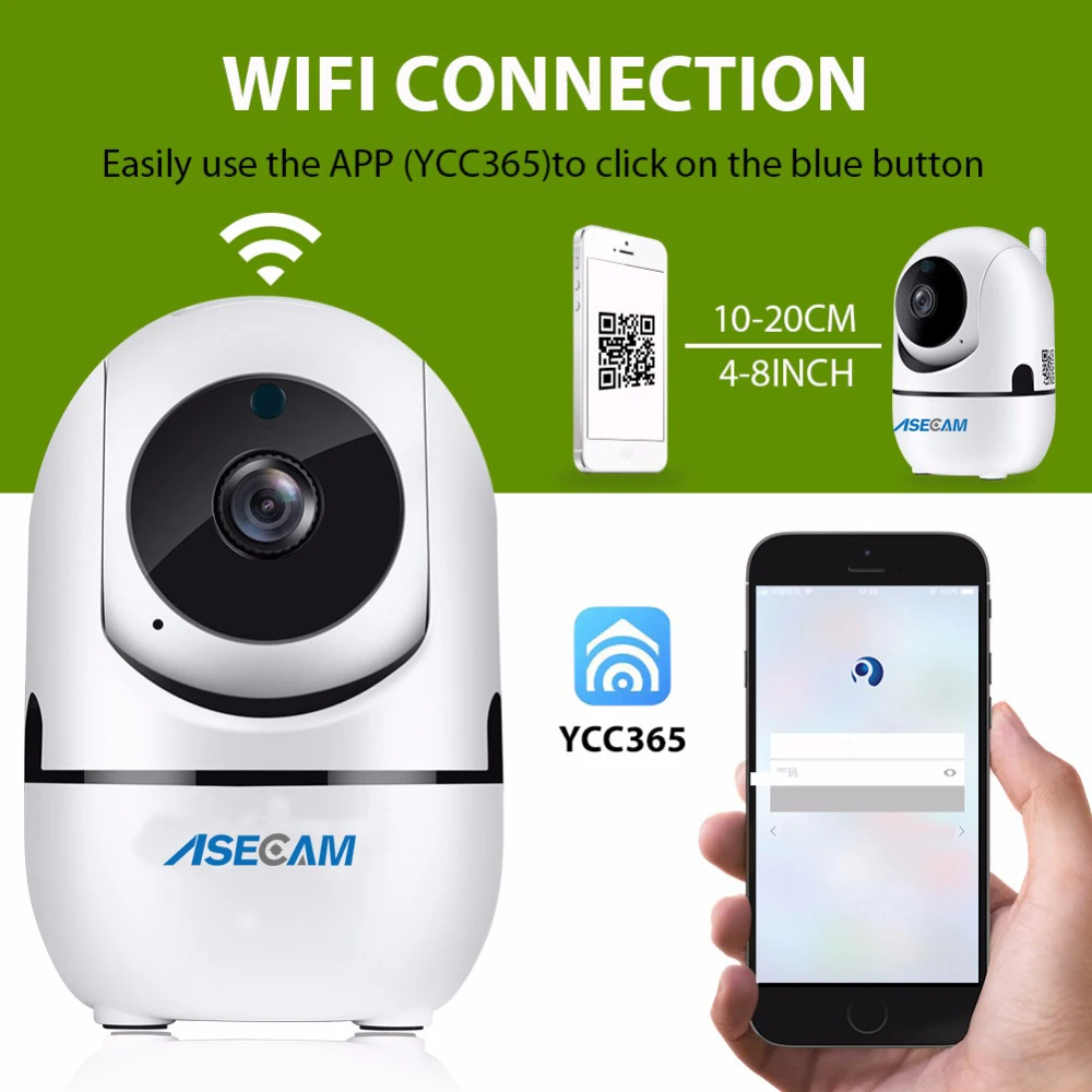 ASECAM HD 1080 P облако Беспроводной IP Камера интеллигентая(ый) автоматическое слежение за человека охранного видеонаблюдения для домашнего применения сетевая камера с WiFi Обнаружение движения