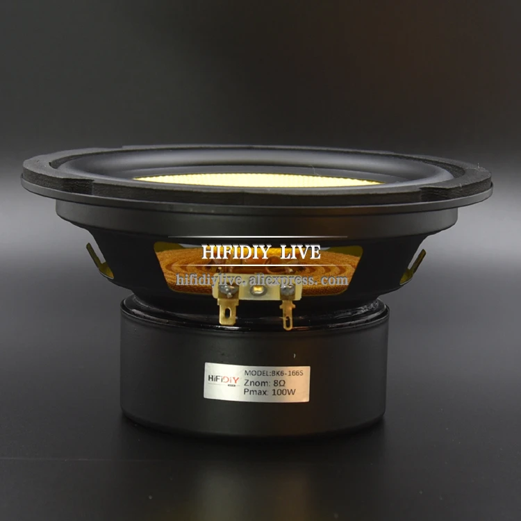 Hifidiy в прямом эфире, Hi-Fi, 6 дюймов 6," мидбаса НЧ-динамик 4/8 Ом 100 Вт Стекло волокна Вибрационный бассейна громкоговоритель BK6-166S