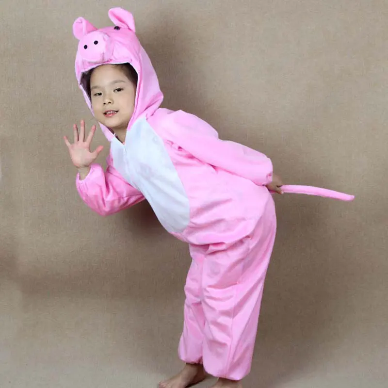 

Cartoon Anime Animal Pink Pig Costume Performance Suit Halloween Children Cosplay Performance Purim for Children Kids Baby Girl