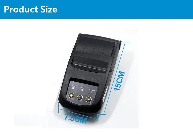 Термопринтер Bluetooth+ USB интерфейс Портативный Мобильный Мини чековый принтер этикеток с поддержкой Apple Windows