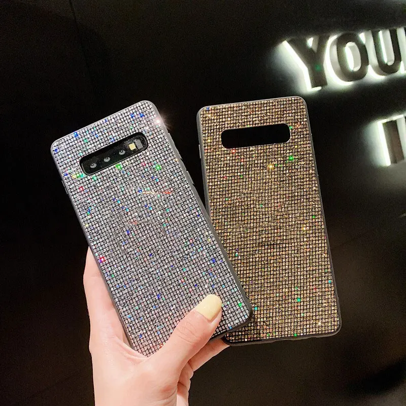 Роскошный блестящий чехол для телефона Samsung Galaxy S8 S9 S10 Plus S10E NOTE 8 9 A30 A50 A70 Модный