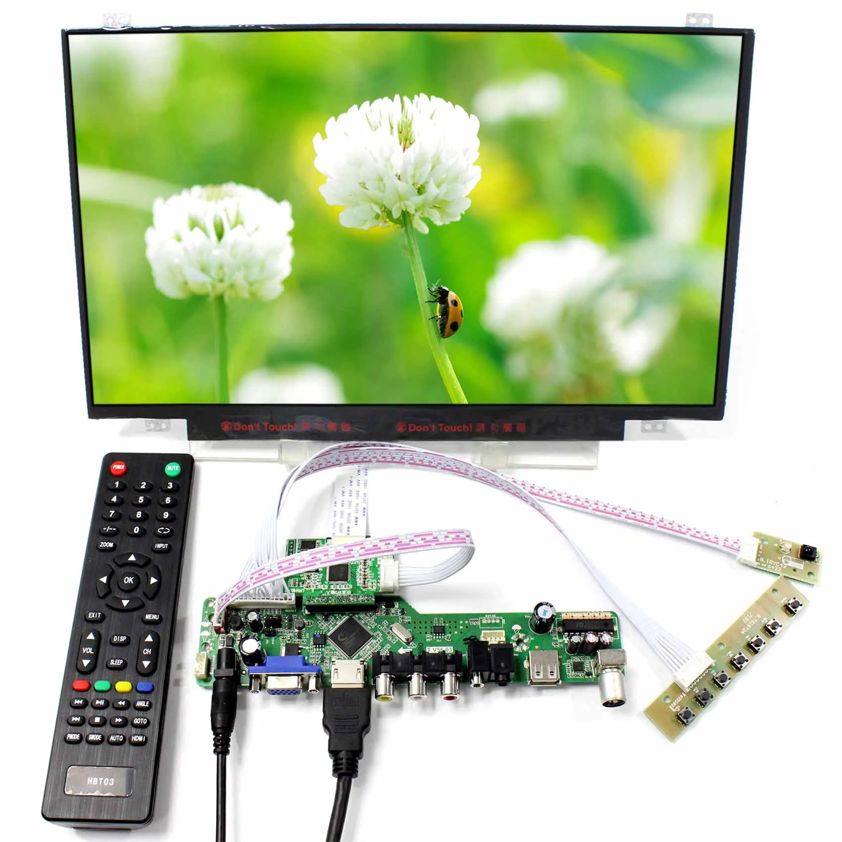 

T.V56.03 HD MI VGA AV USB RF LCD Controller Board 14" B140HAN01.1 30pins eDP Connector 1920x1080 Resolution