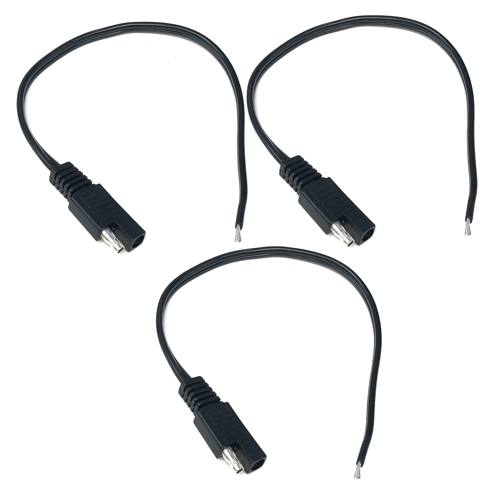 3 шт. 30 см DIY SAE Мощность Автомобильный кабель удлинитель 18AWG 2 Pin с соединительный