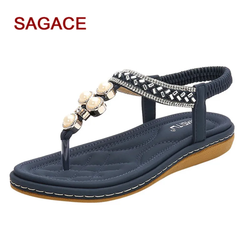 Женская обувь в богемном стиле SAGACE плетеные сандалии на плоской подошве с