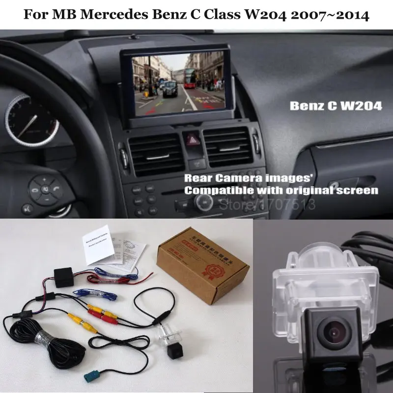 Автомобильная камера заднего вида для MB Mercedes Benz C Class W204 2007 ~ 2014 RCA и совместимый