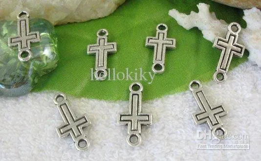 

60pcs Tibetan silver cross connectors links A9357