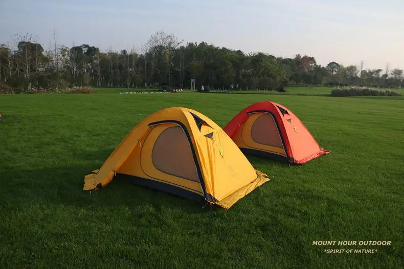 Холмман 20D силиконовая ткань Сверхлегкий 2 Человек Палатка с снежной юбкой двухслойная Алюминиевая Удочка туристическая палатка 4 сезона