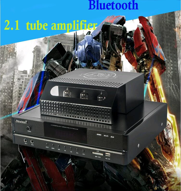 Hifi усилитель ламповый amplificador hifi отличный звук для bluetooth 2 1 вакуумный с пультом