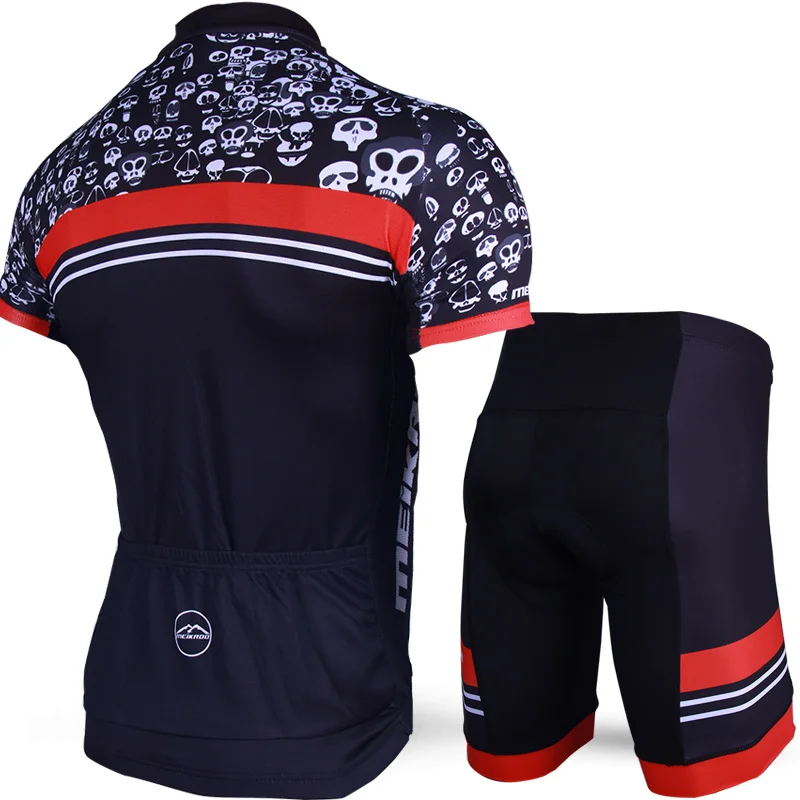 Комплект дышащей велосипедной одежды с рисунком скелета для мужчин одежда