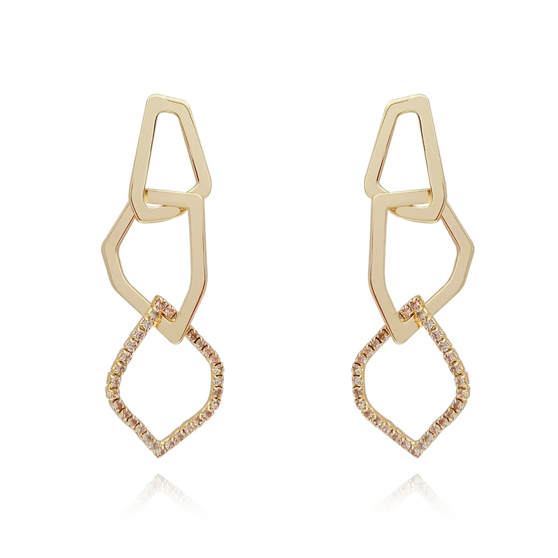 Необычные геометрические кольца связанные креативные женские серьги | Украшения