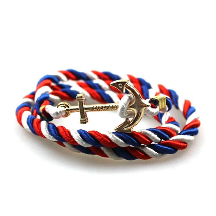 2015 New Arrival Fashion Jewelry Braided Rope Anchor Bracelet men For Women Bijoux Pulseras Mujer Pulseiras Best Friend Gift | Украшения и