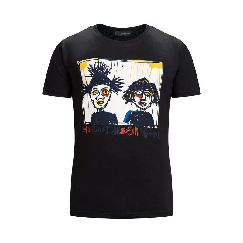 2015 new dsq funny brand t shirt cotton short men casual O-neck camisetas | Мужская одежда