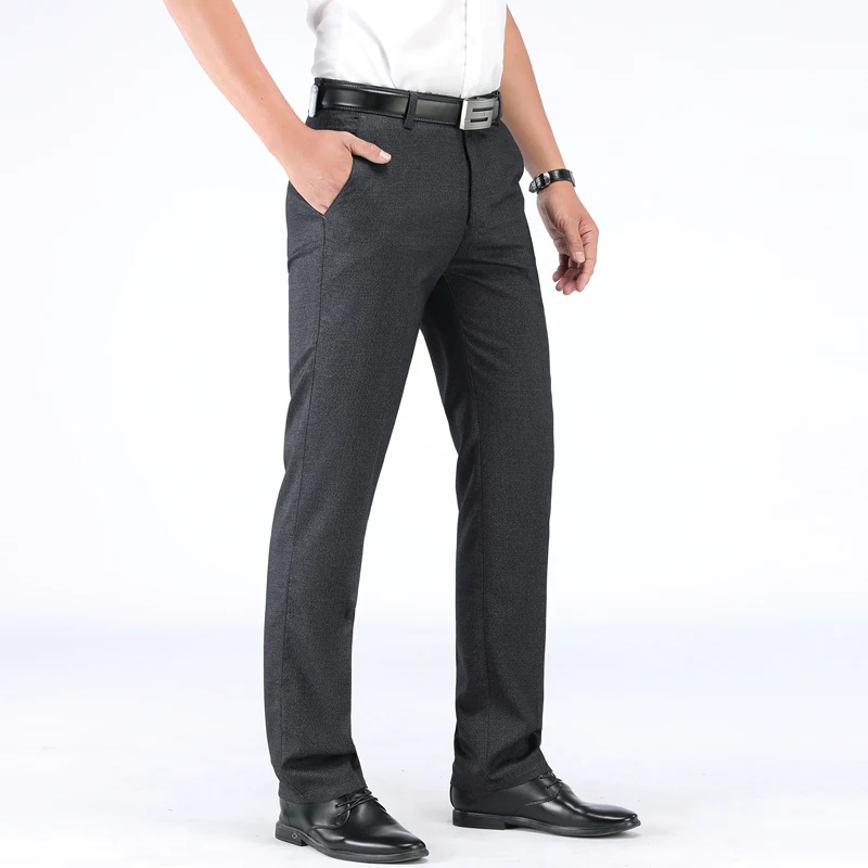 Мужские повседневные деловые тонкие брюки брендовая одежда Летние Стильные