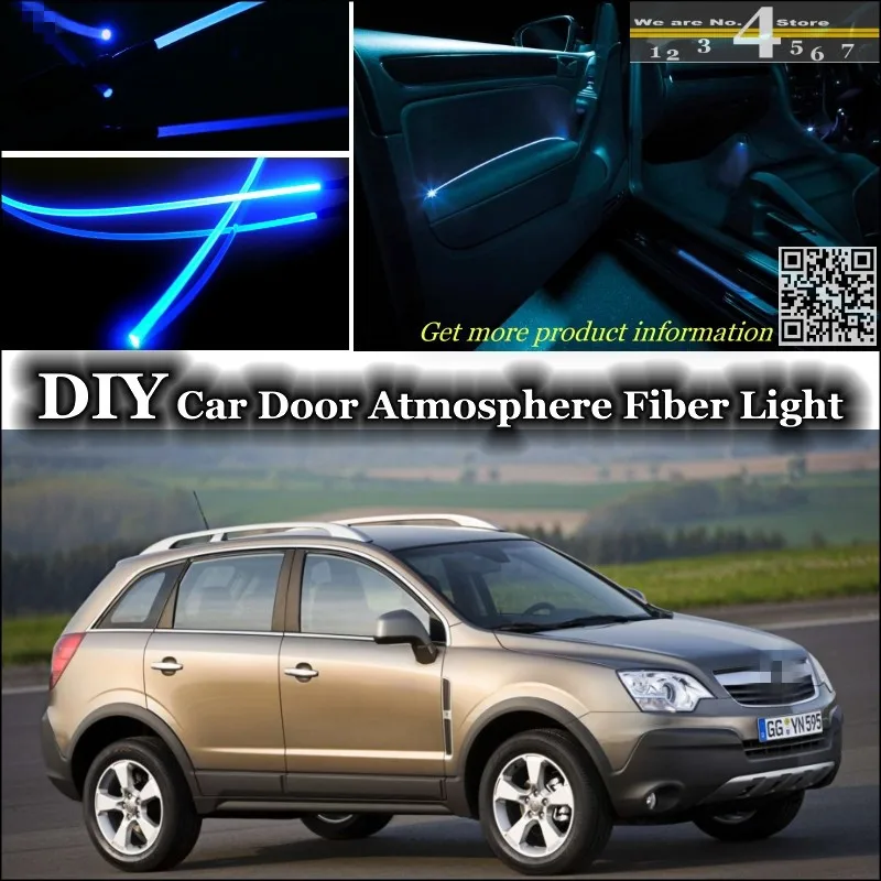 

Для Opel Antara, Chevrolet Captiva, настройка интерьера окружающего света, атмосфера, оптоволоконный ленсветильник льник s, освещение дверной панели