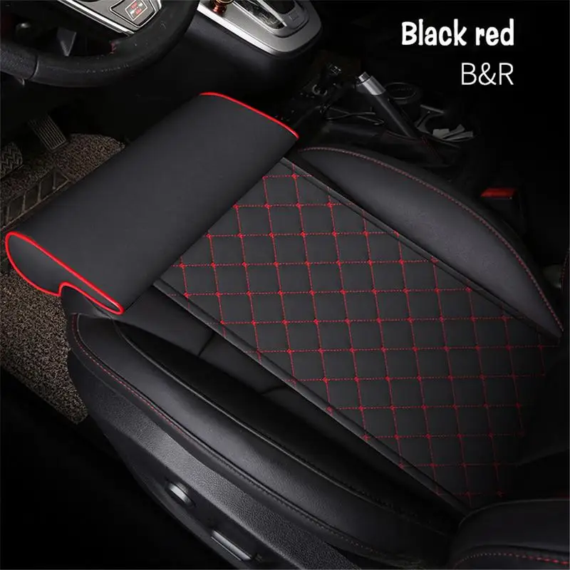 black red Автомобильный кожаный коврик для ног с ромбовидной опорой, мягкий износостойкий прочный мягкий эластичный автомобильный аксессуар - Название цвета: black red