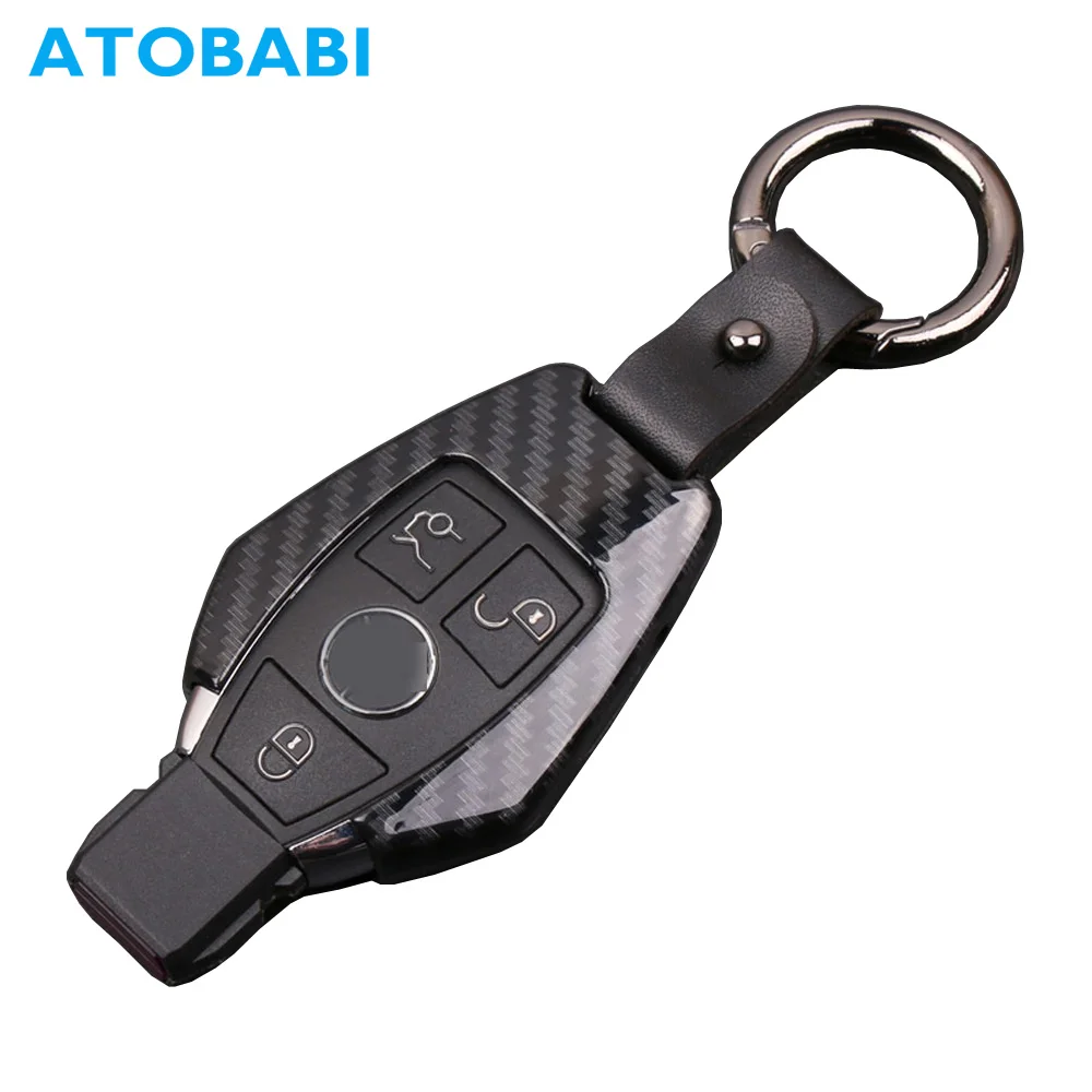 Чехол для автомобильного ключа из углеродного волокна ATOBABI цинкового сплава с