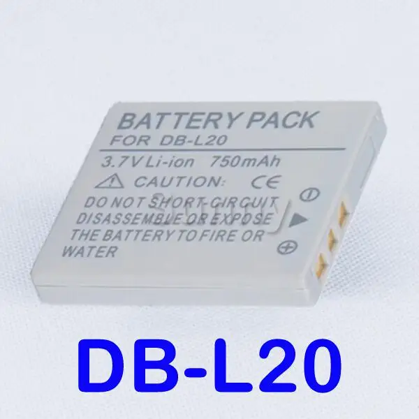 Аккумулятор для Sanyo DB-L20 DB-L20AU и Xacti VPC-C40 VPC-C5 VPC-C6 VPC-CA6 VPC-CA65 VPC-CA8 VPC-CA9 Цифровая