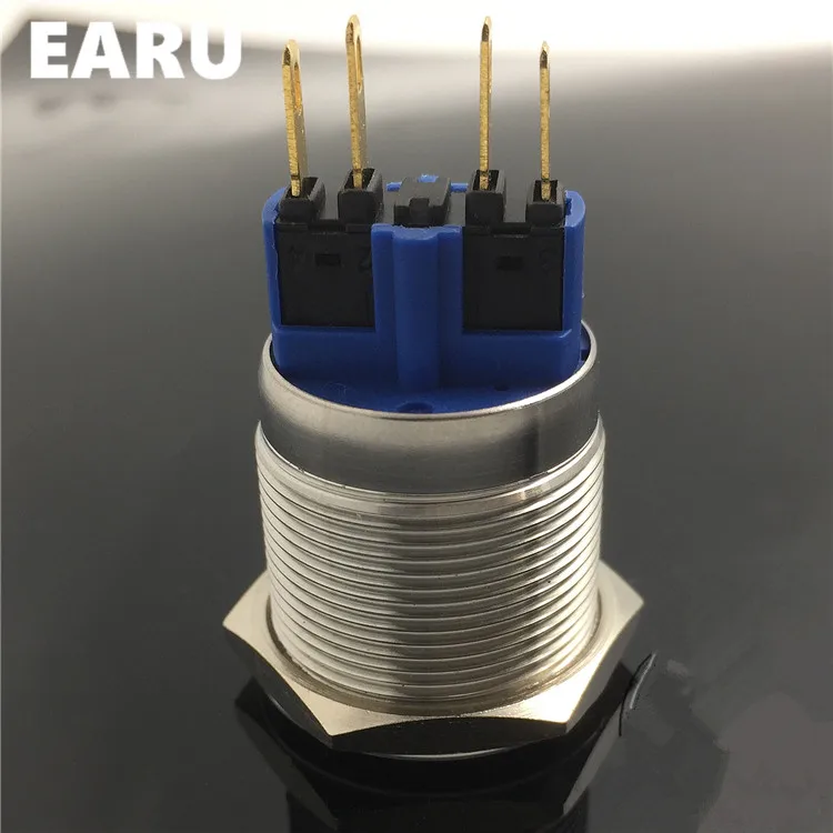 22 мм водонепроницаемый мгновенный металлический дверной звонок из нержавеющей