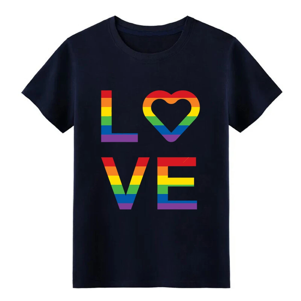 Мужская футболка с символикой ЛГБТ радуги и символами любви 100% хлопок S-XXXL