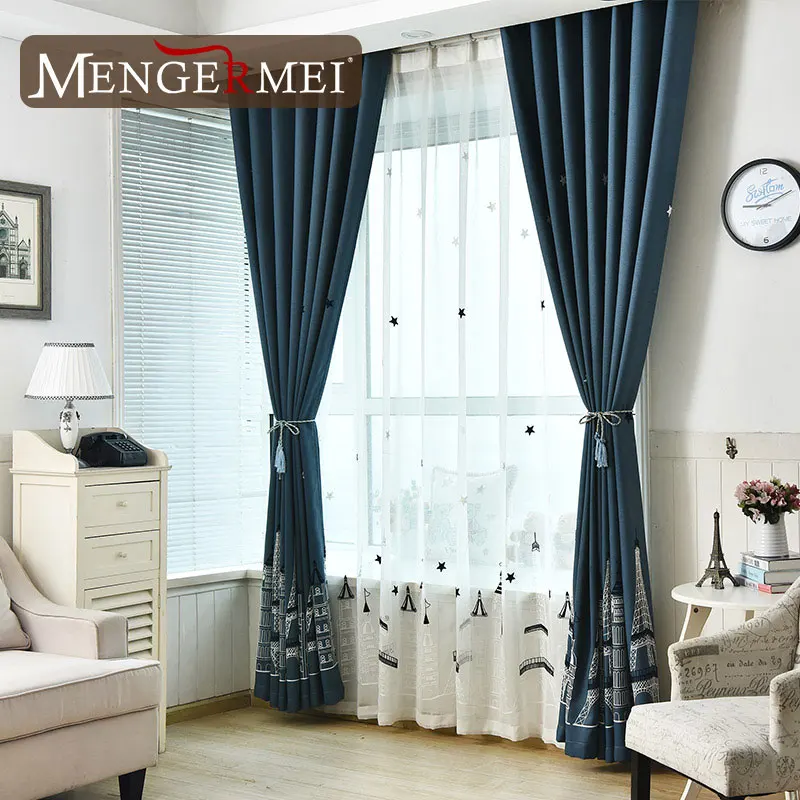 Замок звезды затемненные шторы для гостиной оконные спальни современные детской