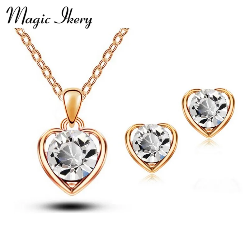 Женский комплект украшений Magic Ikery набор свадебных золотистого/серебристого