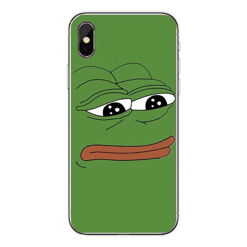 Для iPhone 11 7 7Plus 6S 6Plus 8 8Plus XS MAX XR SE Pepe Memes Sad Frog Мягкий ТПУ чехол для телефона Модный
