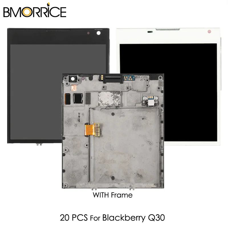 20 шт LCD Dsiplay для Blackberry Q30 паспорт сенсорный экран с рамкой дигитайзер сборка
