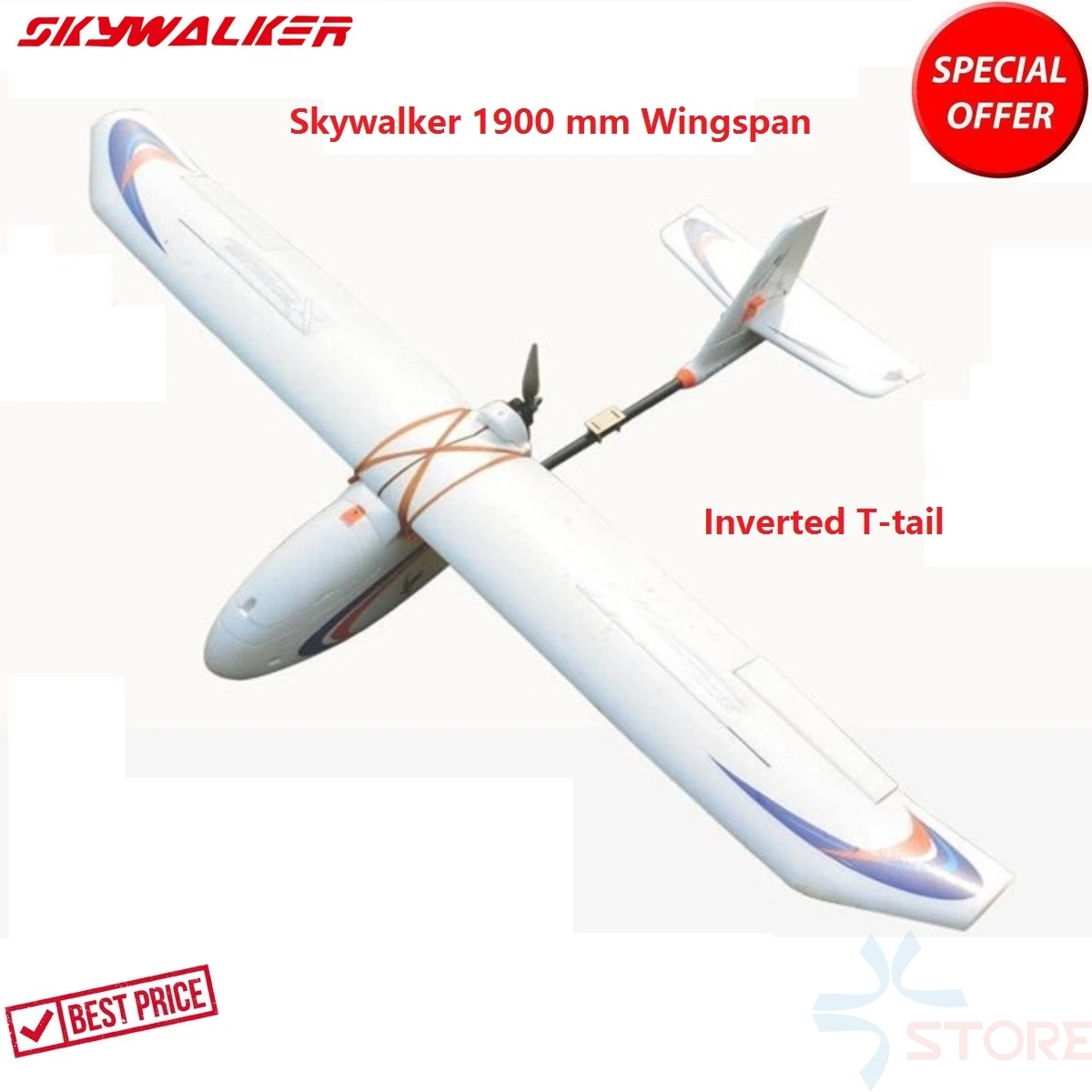 Onsale Skywalker 1900 мм размах крыльев углеродное волокно перевернутый т образный хвост